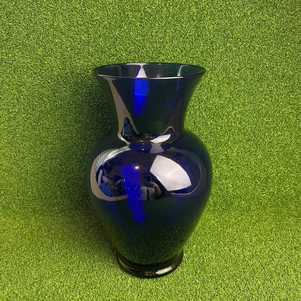 Vintage Cobalt Blue Glass Vase 14
